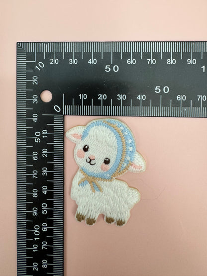 Sheep in Blue Headscarf Patch
