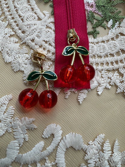 Cherry Zipper Pulls