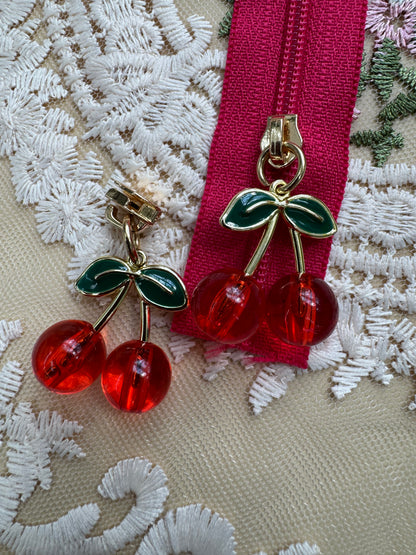 Cherry Zipper Pulls