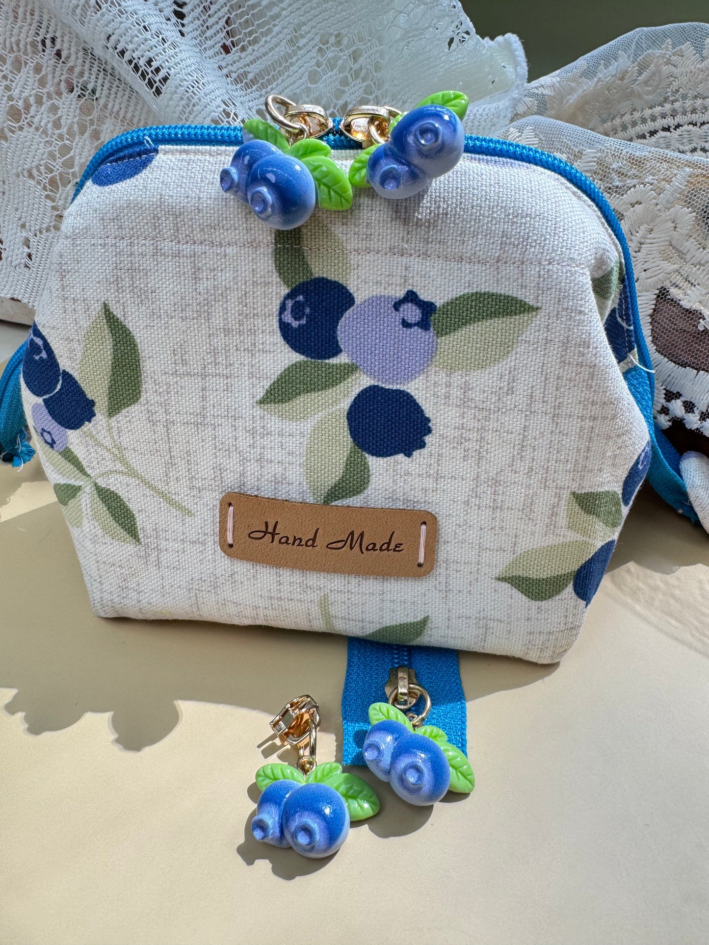 Blueberry Zipper Pulls