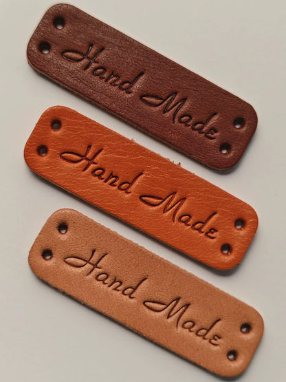 Genuine Leather Tags, Hand Made, 3 Colors