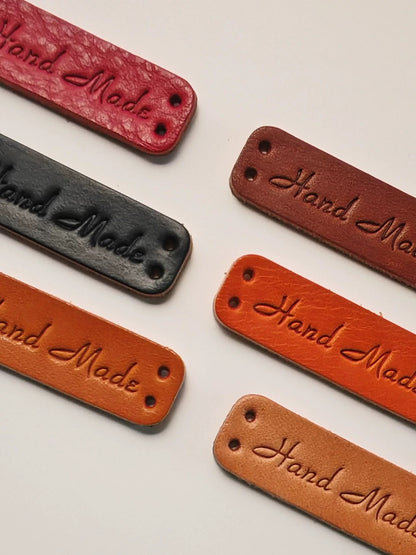 Genuine Leather Tags, Hand Made, 3 Colors