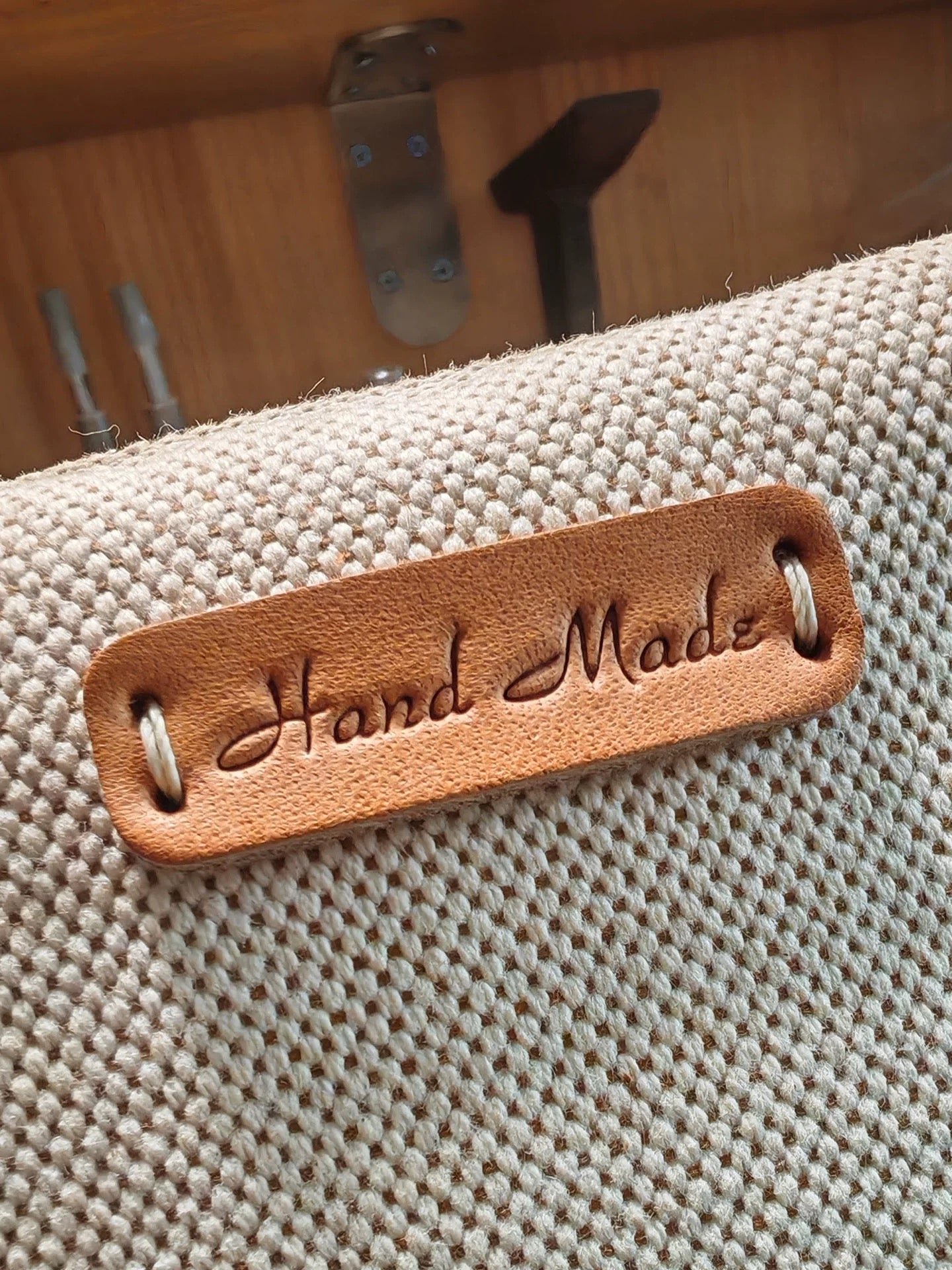 Genuine Leather Tags, Hand Made, 3 Colors