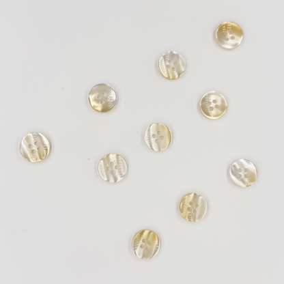 Round Buttons, Amber Biege , 4-Hole,  10PCS (Copy)