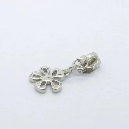 Flower Wheel Zipper Pulls for #5 Nylon Zipper Tape 4PCS