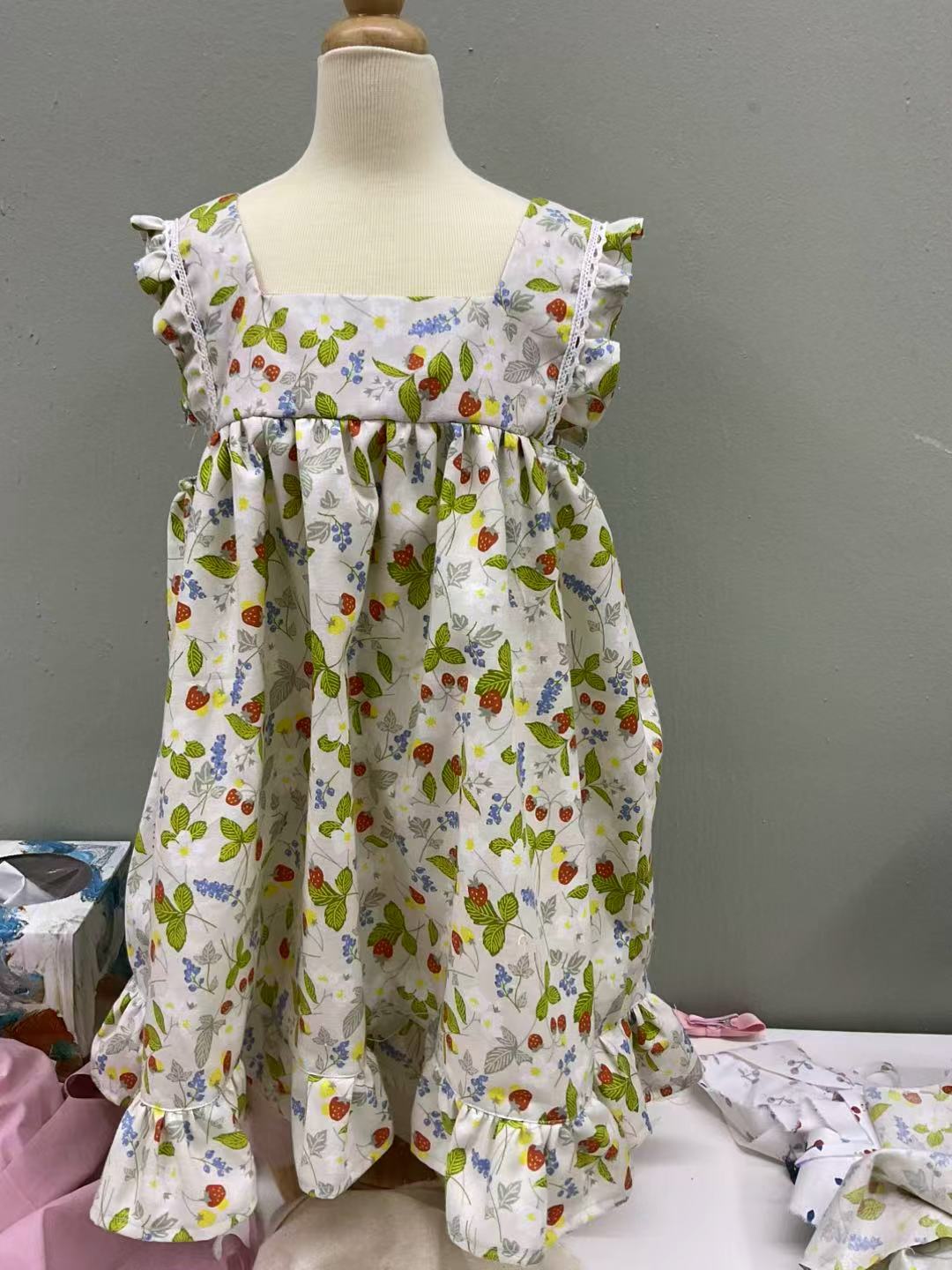 Girls' Flutter Sleeve Dress 100cm