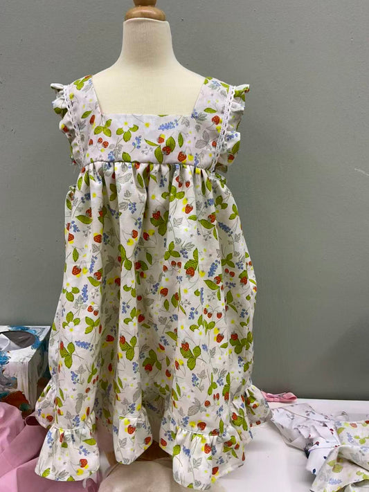 Girls' Flutter Sleeve Dress 100cm