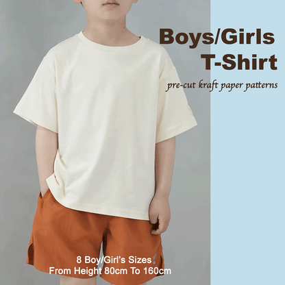 Boys/Girls Daily T-Shirt Pre-Cut Kraft Paper Pattern