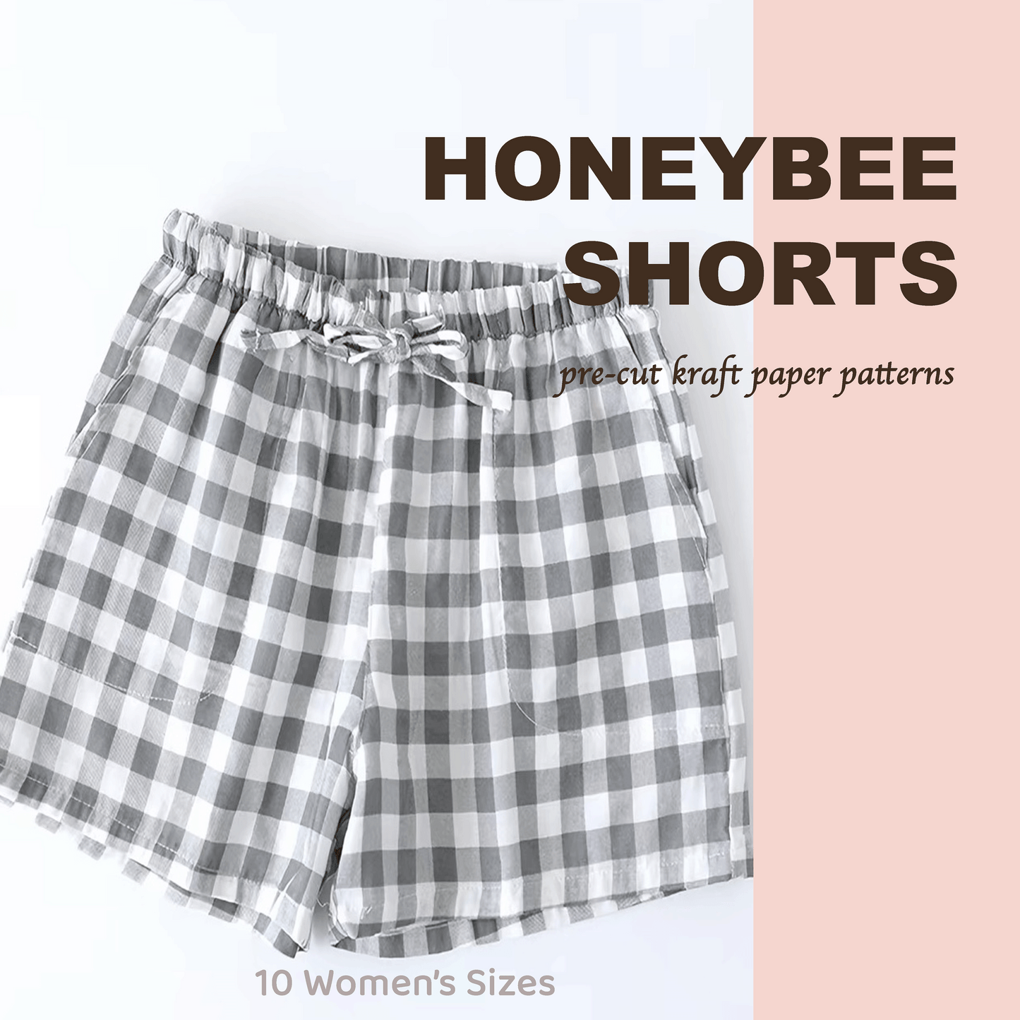 Honeybee All-Day Shorts Pre-Cut Kraft Paper Pattern