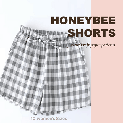 Honeybee All-Day Shorts Pre-Cut Kraft Paper Pattern