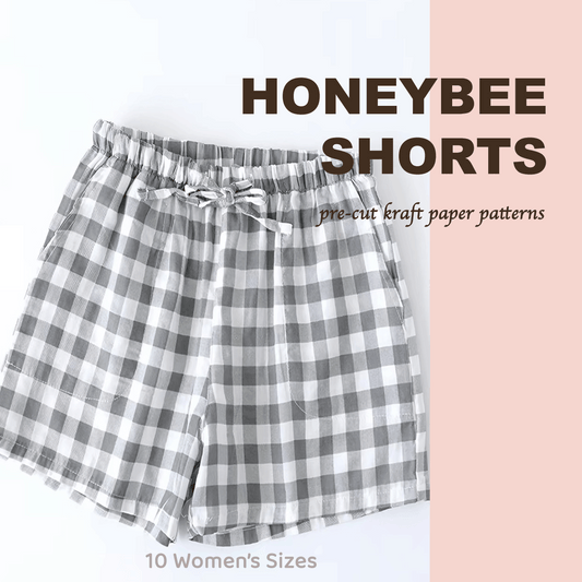 Honeybee All-Day Shorts Pre-Cut Kraft Paper Pattern