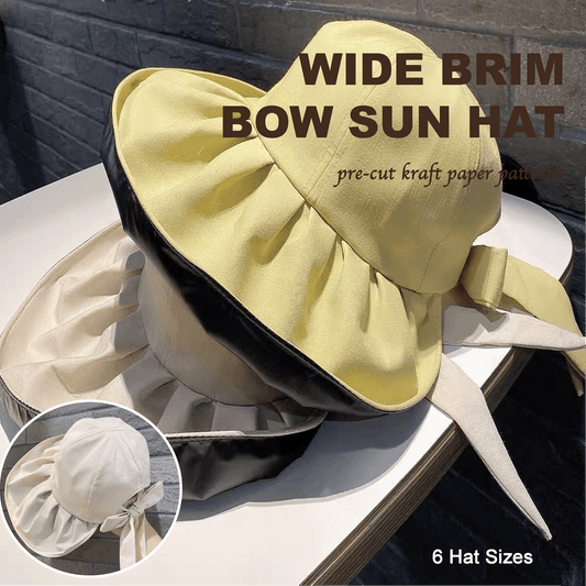 Wide Brim Hat Sun Hat Pre-Cut Kraft Paper Pattern