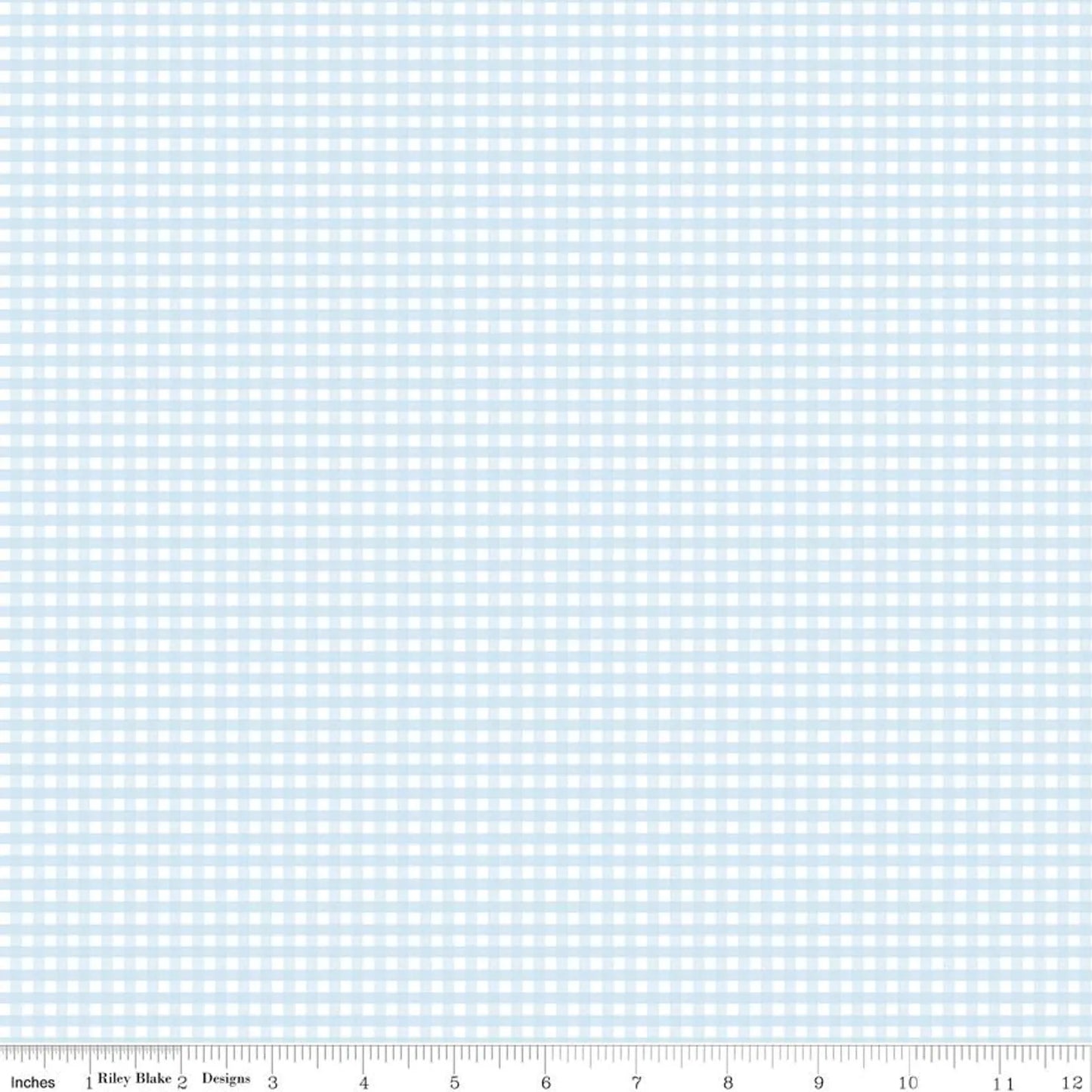 White and Blue Gingham Fabric 57'' Wide