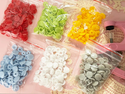 Glossy KAM T5 Plastic Snap Fasteners 20 Sets