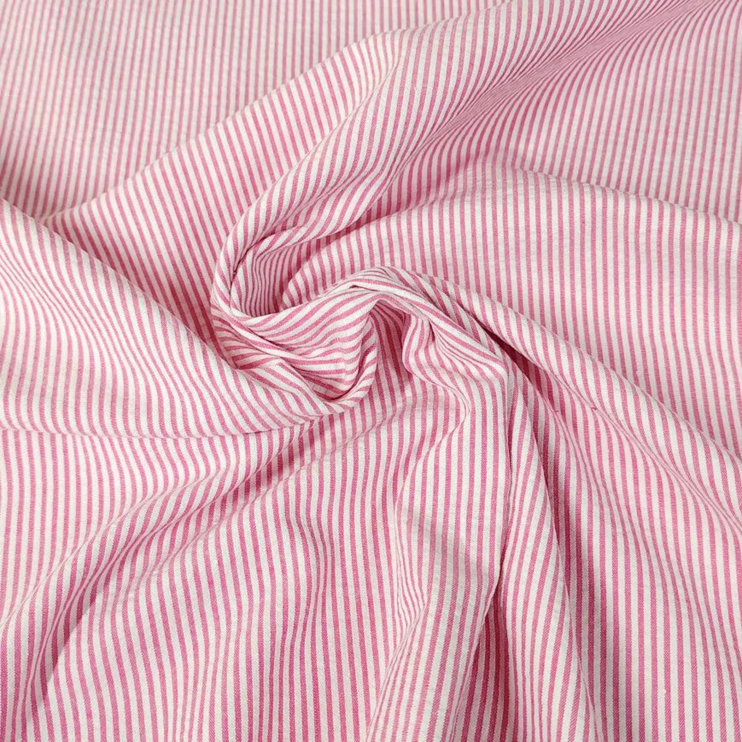 Pink Narrow Stripe Fabric 57'' Wide