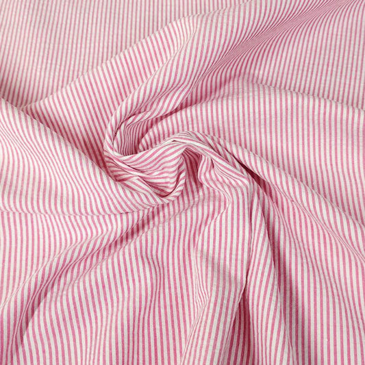 Pink Narrow Stripe Fabric 57'' Wide