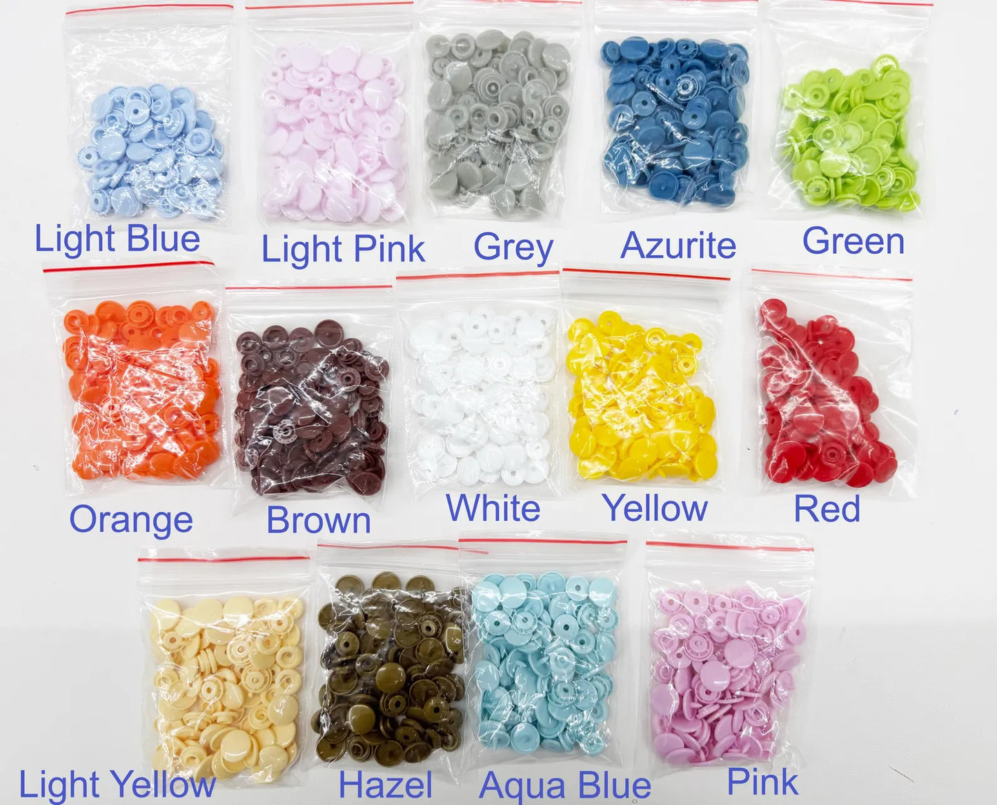 Glossy KAM T5 Plastic Snap Fasteners 20 Sets