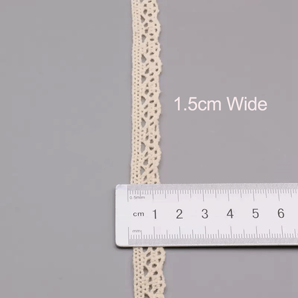 1.5cm Cotton Lace Trim (3 Yards 5 Yards)