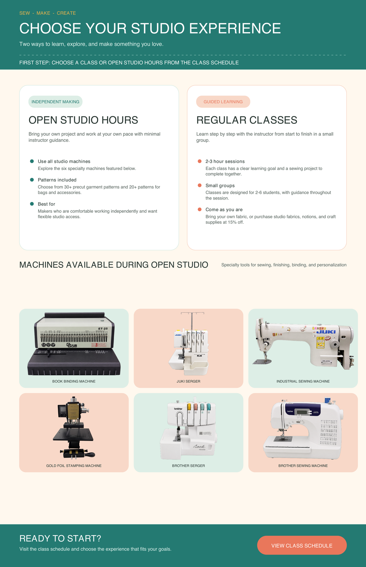 Sewing and Craft Open Studio Hours on Weekends
